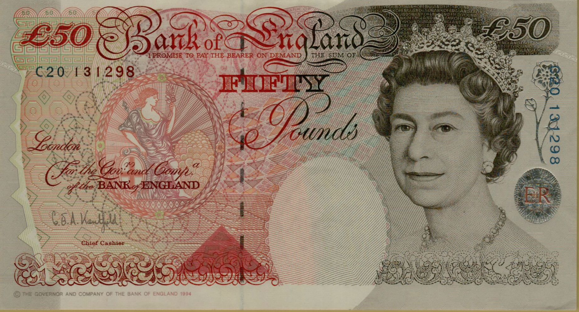 Great Britain 50 1993 UNC- P-388/a